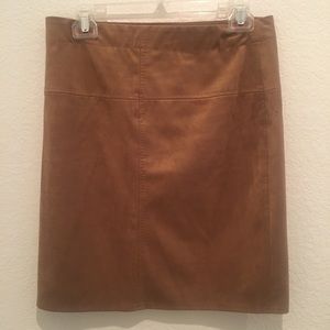 Tan suede mini skirt size: S